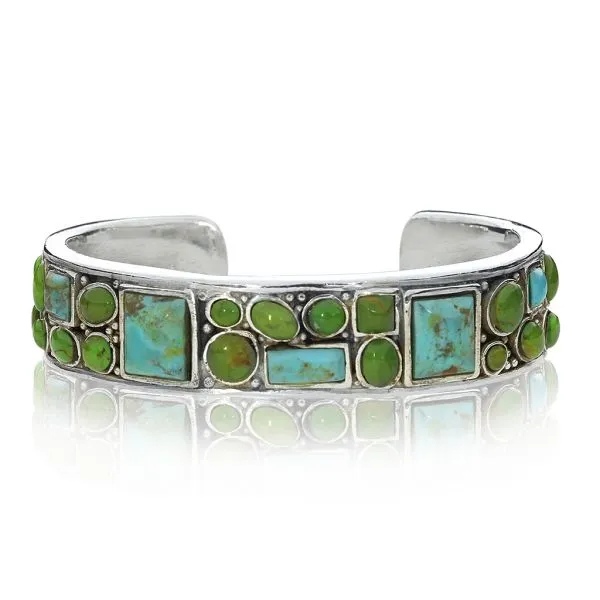 Southwestern Style Vintage outlet Sterling Silver & Turquoise Cuff